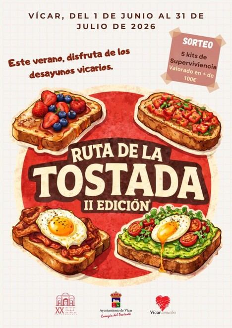 Inicia la II Ruta de la Tostada en Vícar con 14 propuestas gastronómicas