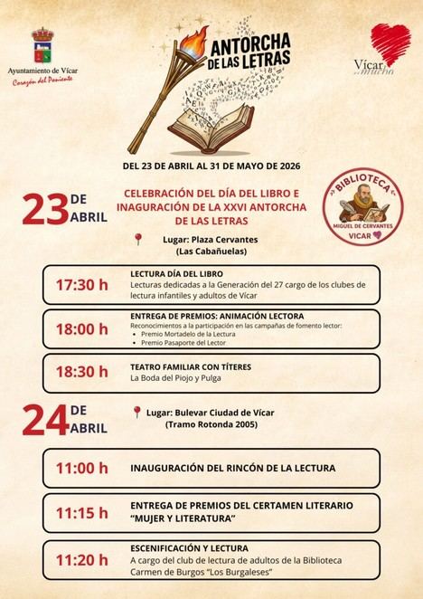 Inicia la XXVI Antorcha de las Letras con un mes y medio de actividades culturales