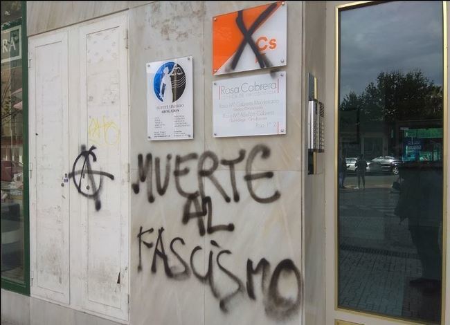 Cs condena el 'ataque' a su sede de Almería