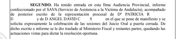 Los padres de Gabriel declararán a puerta cerrada y Ana Julia será la primera