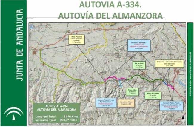La Junta aprueba 39,4 millones para el tercer tramo de la Autovía del Almanzora