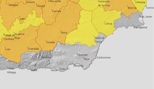 Alerta de calor en Valle del Almanzora y Los Vélez hasta esta tarde