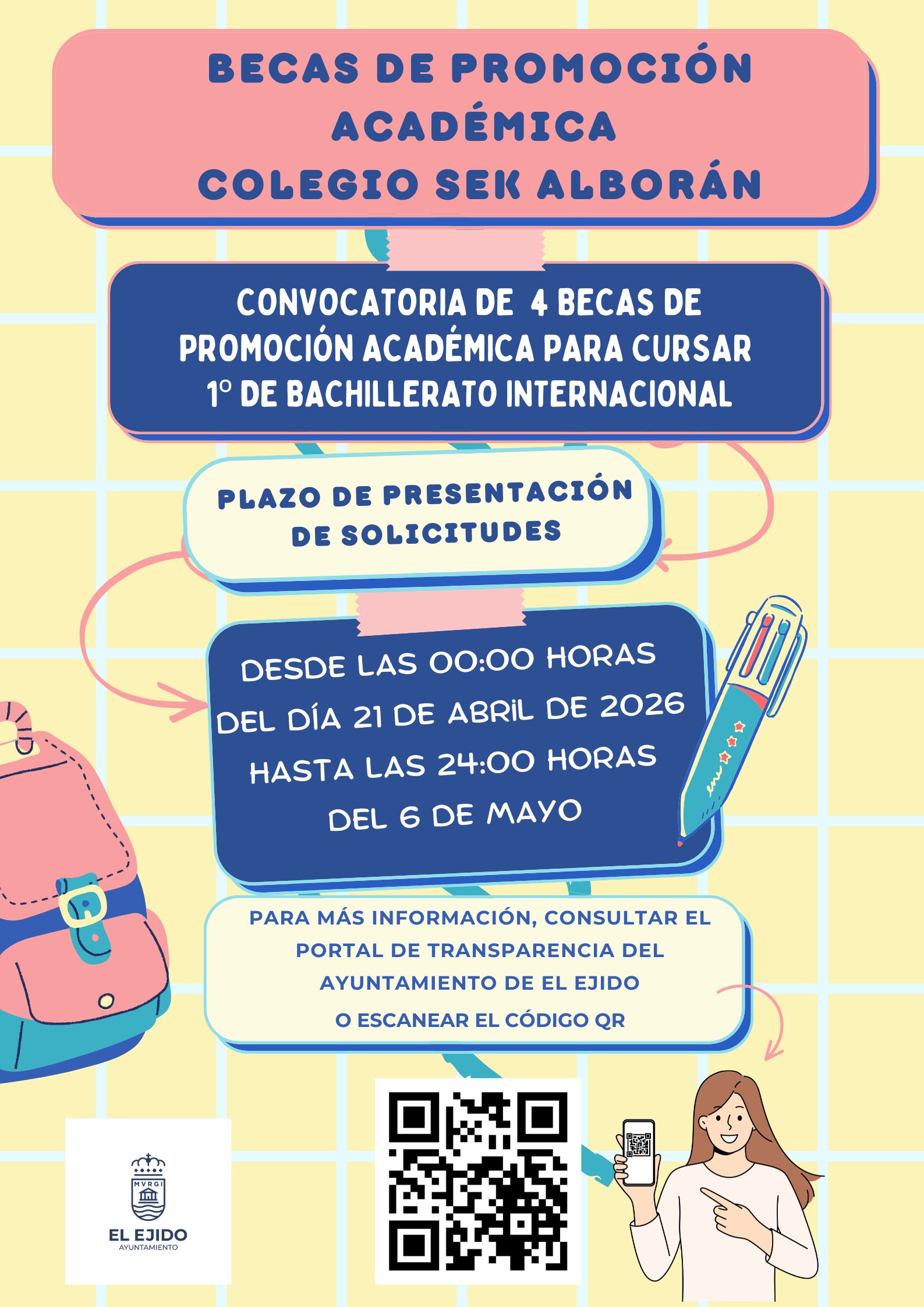 El Ejido impulsa la excelencia con cuatro becas para el Bachillerato Internacional