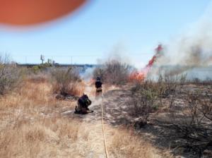 Susto en Almería por un incendio en el río Andarax