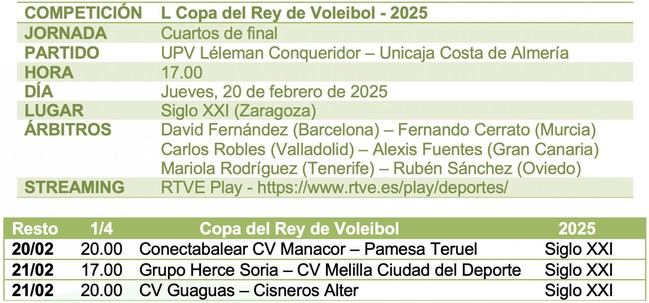 Unicaja Almería busca sorprender en la Copa del Rey de Voleibol