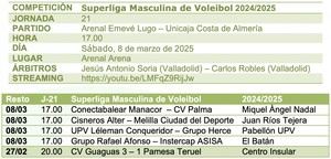 Unicaja Costa de Almería busca asegurar su playoff ante un Arenal Emevé al borde del descenso