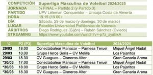 Unicaja Costa de Almería se prepara para la semifinal con mentalidad de 'set a set'