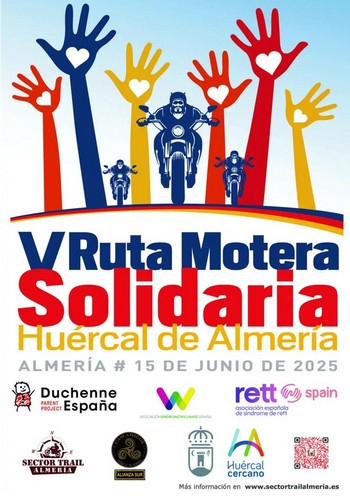 Huércal de Almería acoge la Ruta Motera Solidaria el 15 de junio
