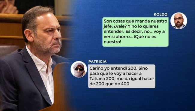 Ábalos y sus polémicas conversaciones sobre gastos en mujeres