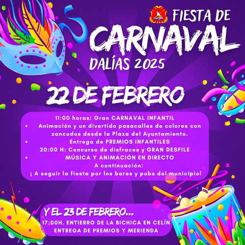 Dalías se prepara para los Carnavales el 22 y 23 de febrero