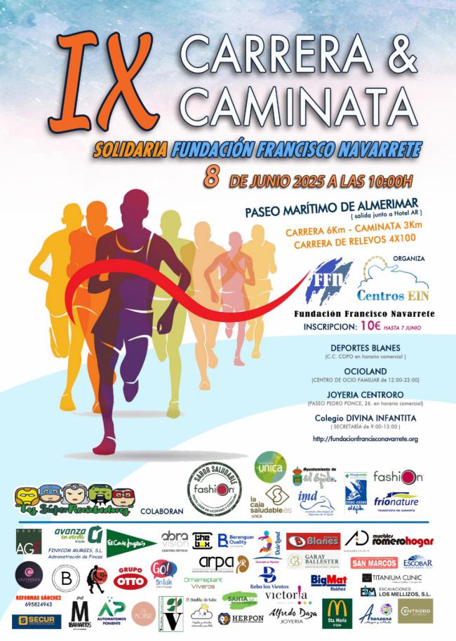 Abiertas las inscripciones para la IX Carrera & Caminata Solidaria Fundación Francisco Navarrete