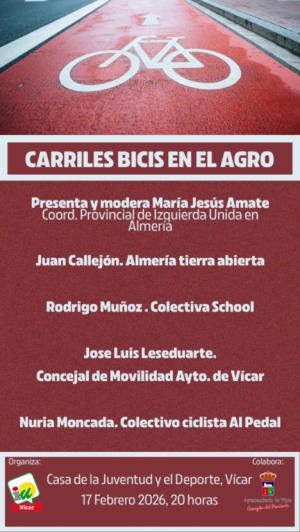 Vícar debate la implantación de carriles bici en su red de caminos agrícolas