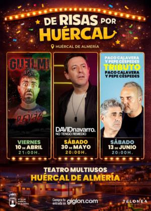 Vuelve el ciclo de humor ‘De risas por Huércal’ con cómicos que llenarán de diversión el Teatro Multiusos