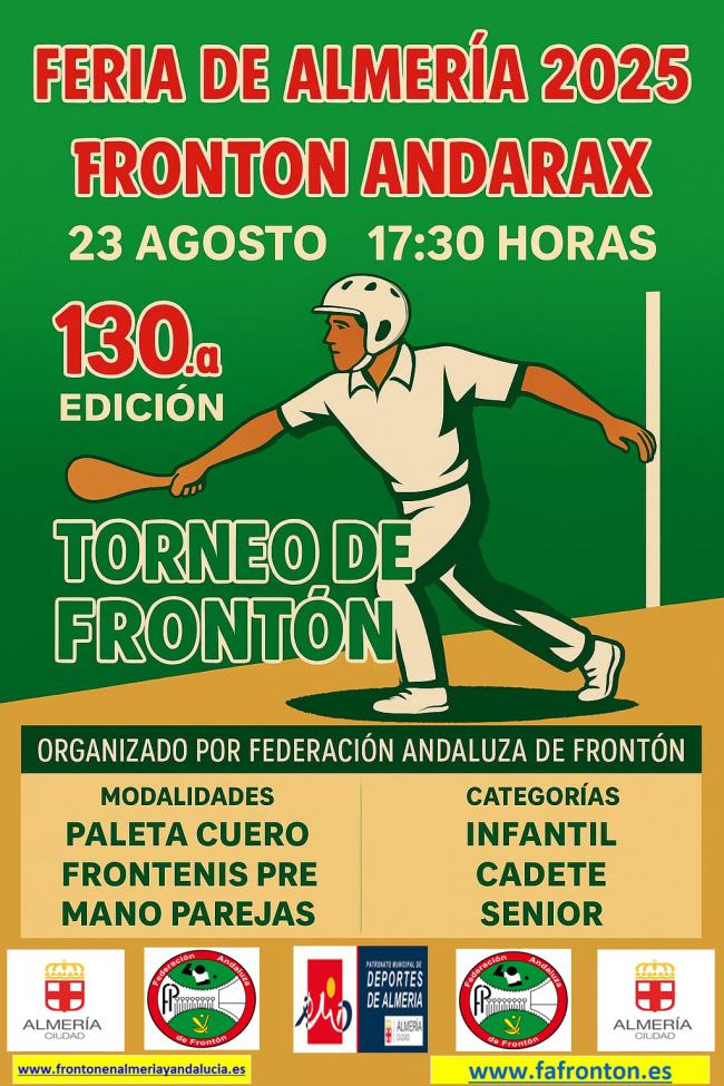 El 130º Torneo de Feria de Frontón se celebra el 23 de agosto