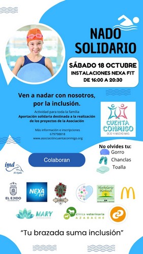 Jornada de Deporte y Solidaridad en El Ejido: 'Tu brazada suma inclusión'