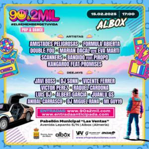 El Festival Remember 90’s &amp; 2000 llega este sábado al municipio de Albox