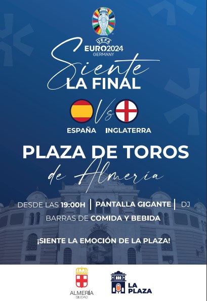 Pantalla gigante en Plaza de Toros para final de Eurocopa España vs Inglaterra