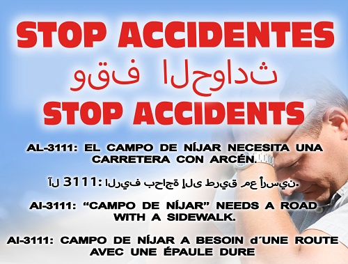 Tras varios accidentes con ciclistas Cáritas pide un arcén que salve vidas en Níjar