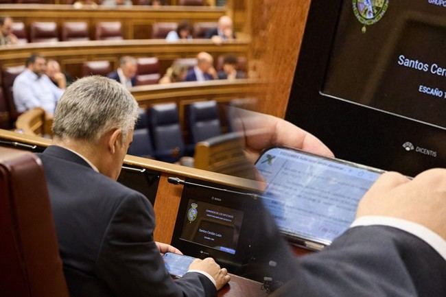 Santos Cerdán en el Congreso tras informe de la UCO sobre amaños en primarias del PSOE