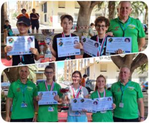 M.ª Ángeles Rubí y Arturo Mañas, primeros campeones de Speedcubing en el torneo de Feria