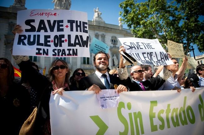 Jueces y fiscales protestan en Madrid contra reformas del Gobierno