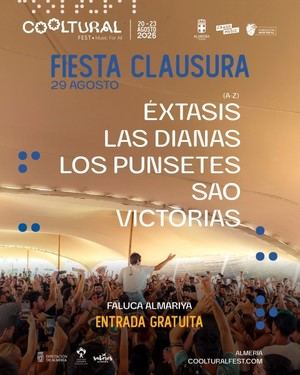 Cooltural Fest anuncia su fiesta de clausura para el 29 de agosto en Almería