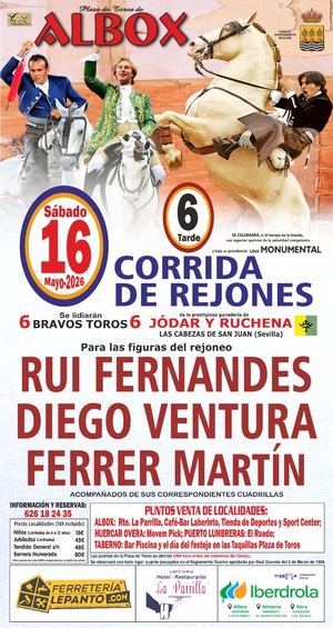 El Ayuntamiento de Albox organiza una gran Corrida de Rejones con figuras de primer nivel