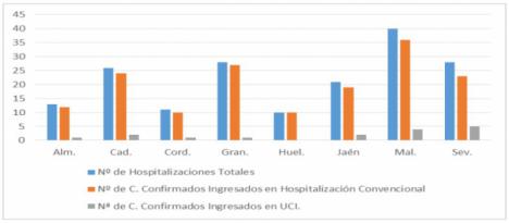 Almería suma un fallecido por Covid19 y tiene 13 hospitalizados