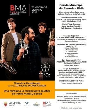 Concierto de solistas de viento metal este jueves en la Plaza de la Constitución