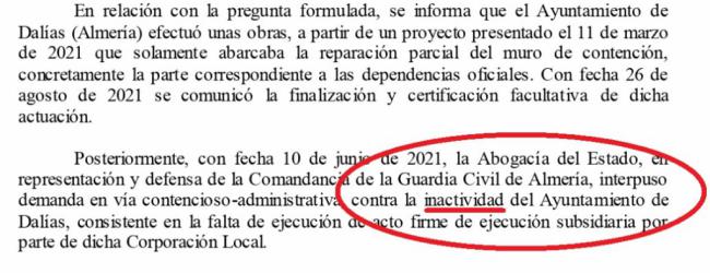 El PP de Dalías pone un 'contador de días' sobre el cierte del cuartel de la Guardia Civil