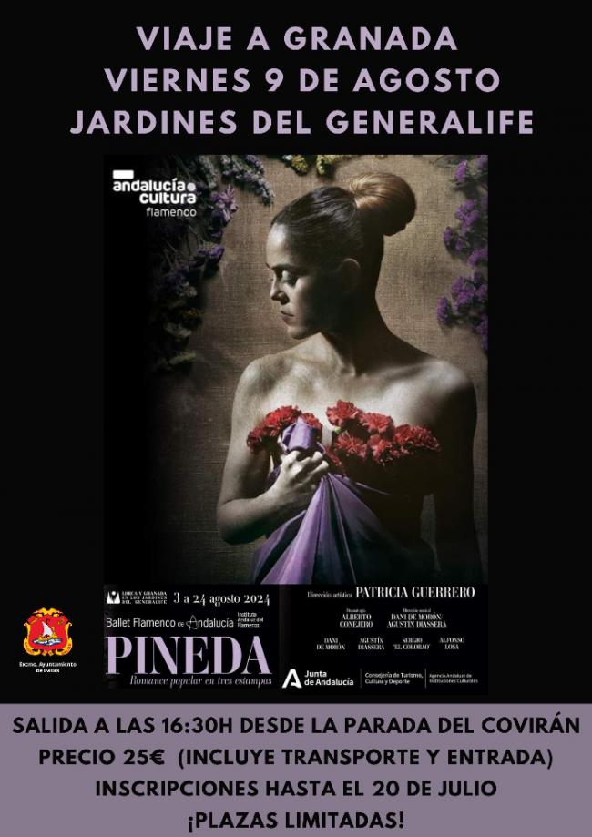 Ayuntamiento de Dalías organiza viaje a Jardines del Generalife para ver `Pineda´