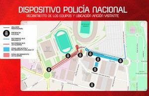 Seguridad y logística para el Almería-Málaga