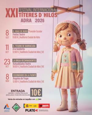 Adra celebra la XXI edición del Festival Internacional Títeres D’Hilos con cuatro propuestas