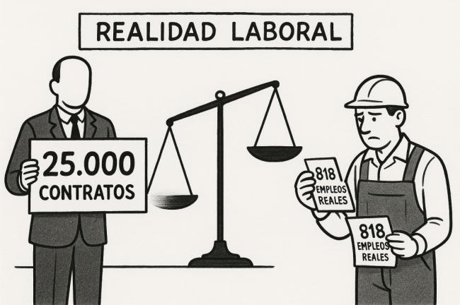 El desempleo en tres cifras