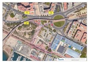 Desvíos de tráfico por obras en el colector de la Av. Cabo de Gata