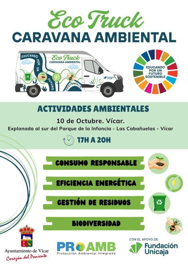 Eco Truck promueve la educación ambiental en Vícar con actividades interactivas
