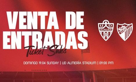 Entradas a la venta para el derbi Almería-Málaga con 35% de descuento para abonados