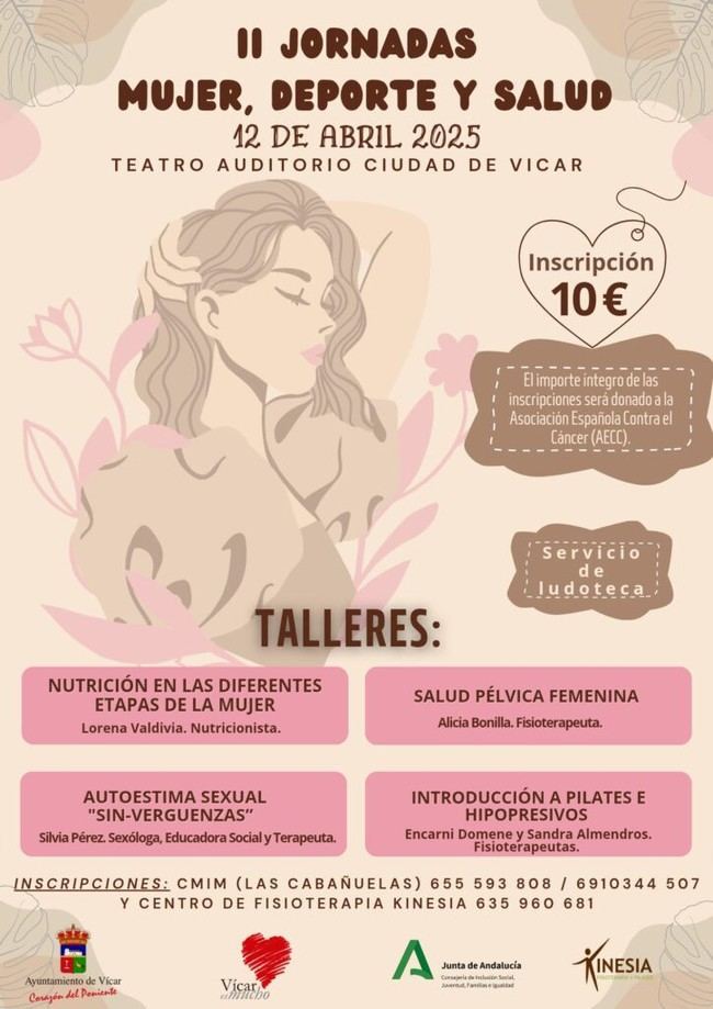 II Jornadas Mujer, Deporte y Salud en Vícar el 12 de abril