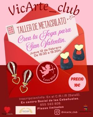 El Club VicArte ofrece un taller de joyería en metacrilato
