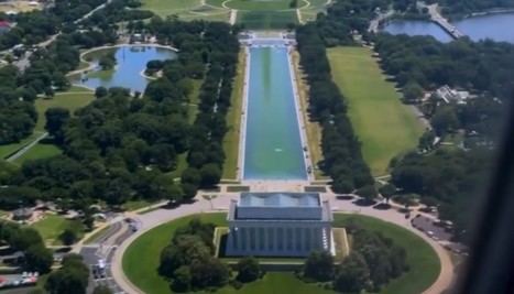 El estanque de Trump en Washington se llena de algas tras costosa reforma