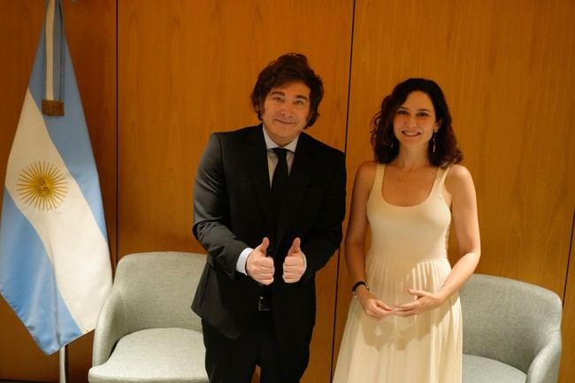 Ayuso se reúne con Milei tras el Madrid Economic Forum
