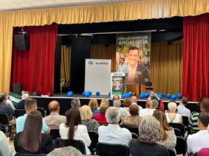 Fernández-Pacheco reivindica en Rágol el "despegue" de Almería bajo el modelo de Juanma Moreno