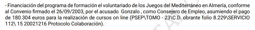 Así llegó el dinero de los ERE a Almería 2005