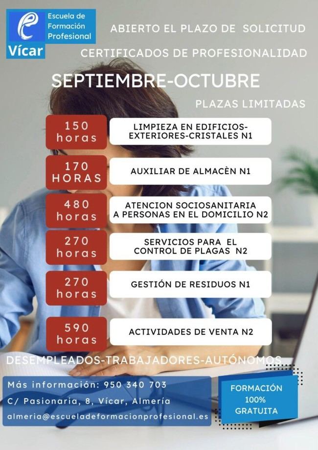 Escuela de Formación Profesional lanza 6 nuevos certificados gratuitos