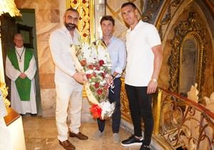 UD Almería rinde homenaje a la Virgen del Mar antes de la temporada