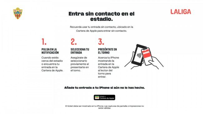 NFC en las entradas: Almería se moderniza