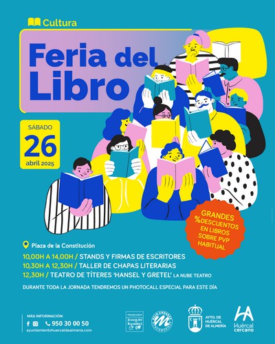 Feria del Libro en Huércal de Almería el 26 de abril
