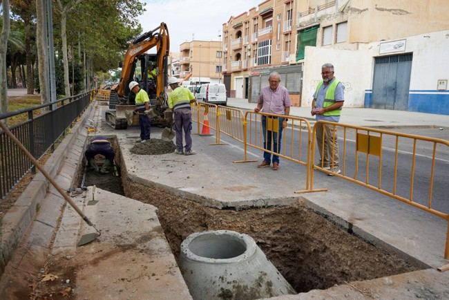 Finalizan las obras de drenaje en el Bulevar Ciudad de Vícar