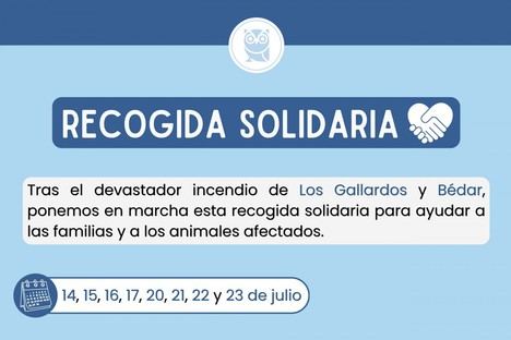 Estudiantes organizan recogida solidaria por incendios en Almería
