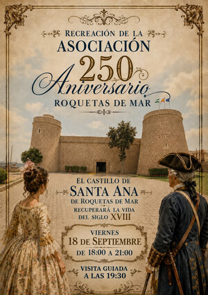 El Castillo de Santa Ana acoge una recreación en el 250 aniversario de Roquetas de Mar